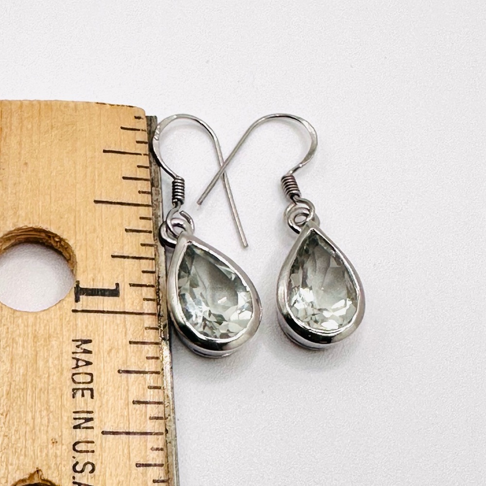 Sterling Silver Prasiolite Earrings - Picture 7 of 9
